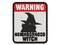 Warning Neighborhood Witch Halloween Sign Multi-Color Embroidered Iron-On or Hook & Loop Patch Applique